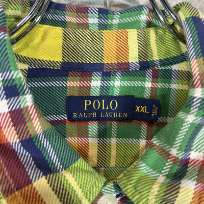 "Ralph Lauren" green check flannel shirt