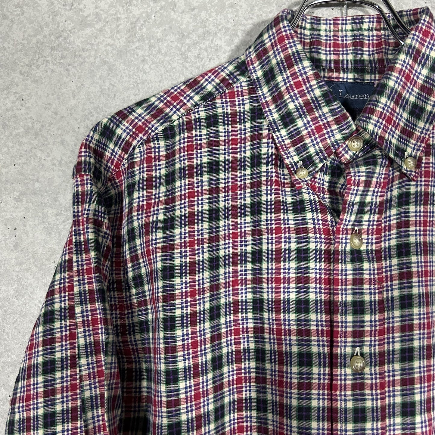 "Ralph Lauren" over check shirt