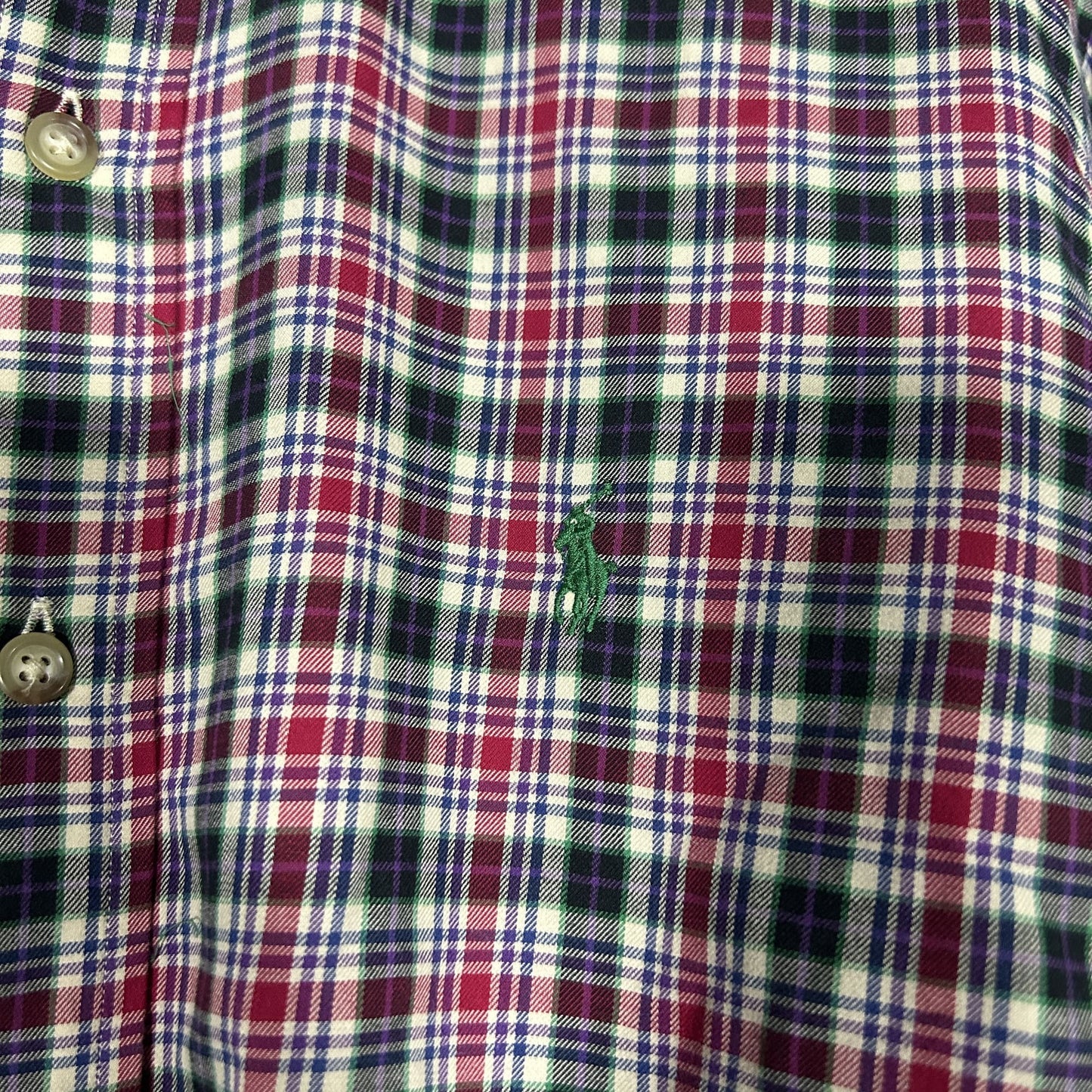 "Ralph Lauren" over check shirt