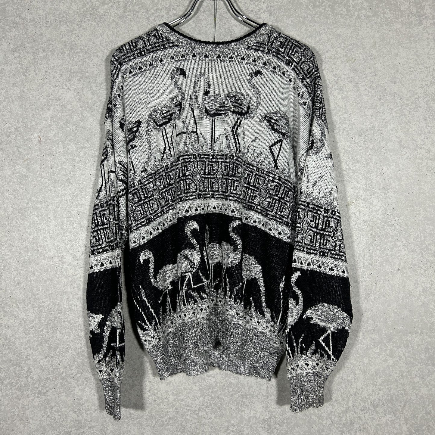 animal pattern monotone knit