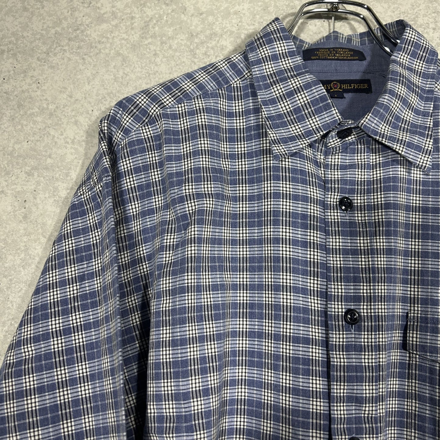 "Tommy Hilfiger"  90‘s blue gingham check shirt