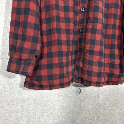 "L.L.Bean" red block check shirt