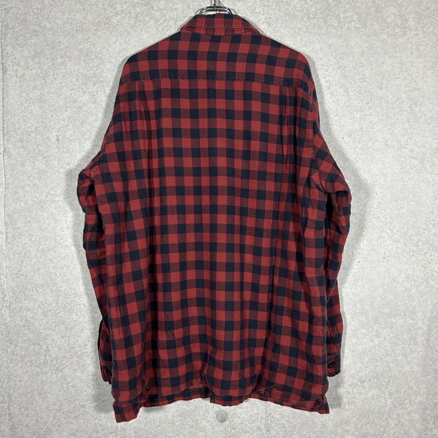 "L.L.Bean" red block check shirt