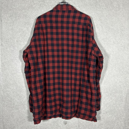 "L.L.Bean" red block check shirt