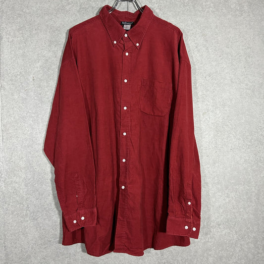 red corduroy shirt