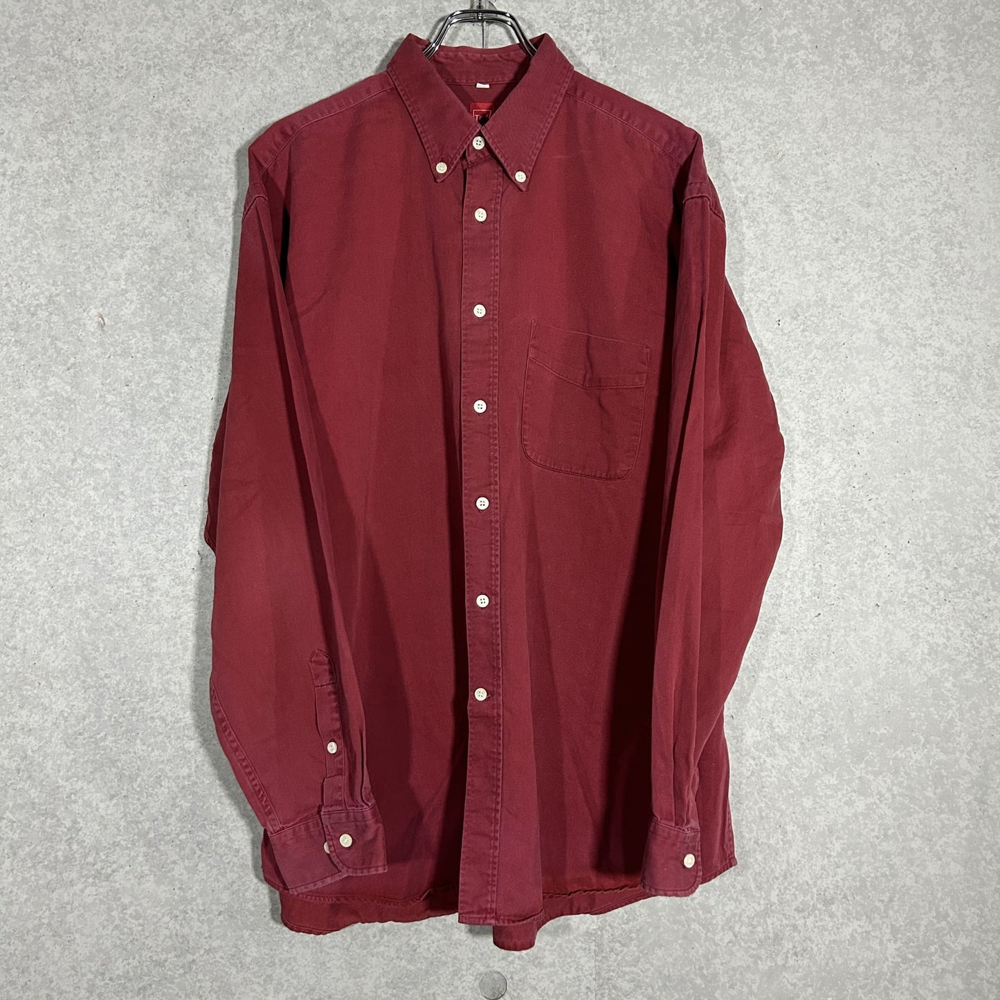 red cotton twill shirt