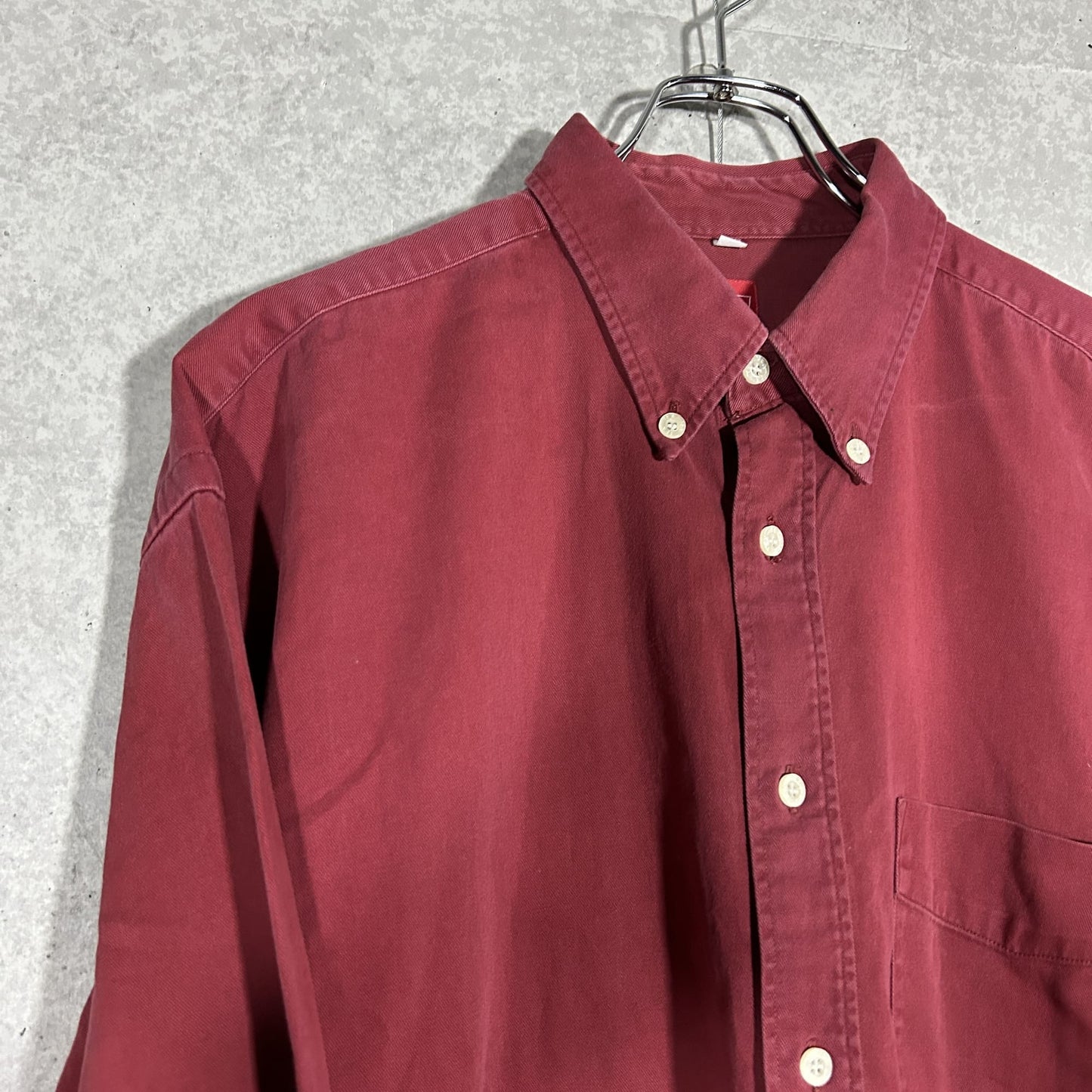 red cotton twill shirt