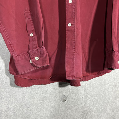 red cotton twill shirt