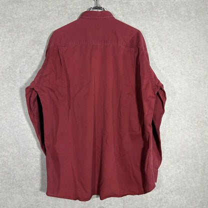 red cotton twill shirt