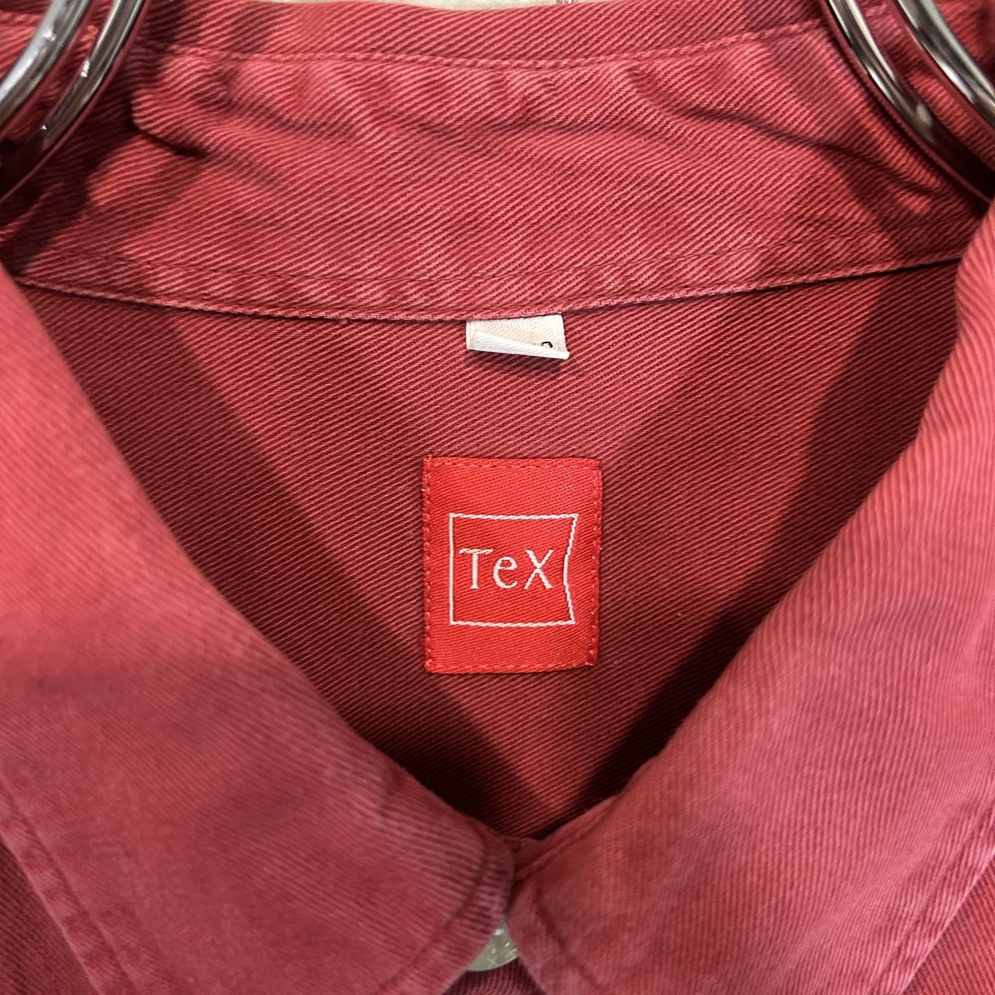 red cotton twill shirt