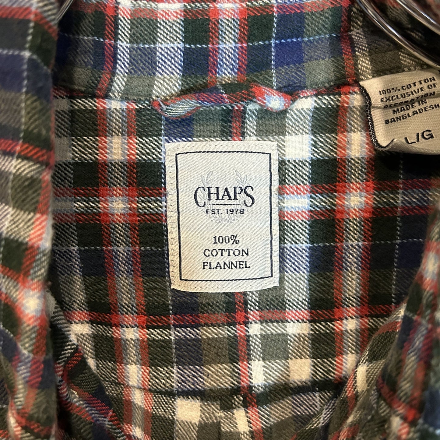 "CHAPS" check flannel shirt