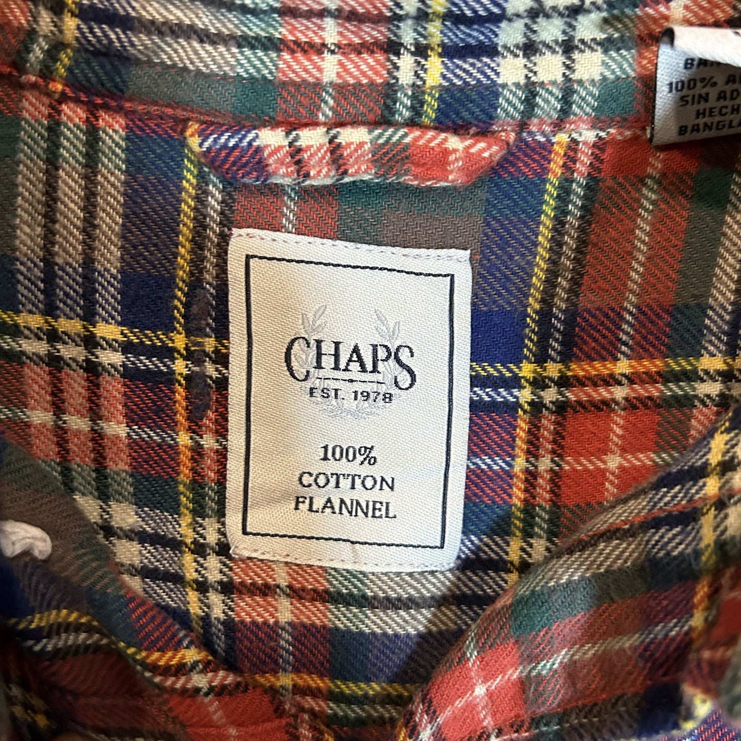 "CHAPS" check flannel shirt