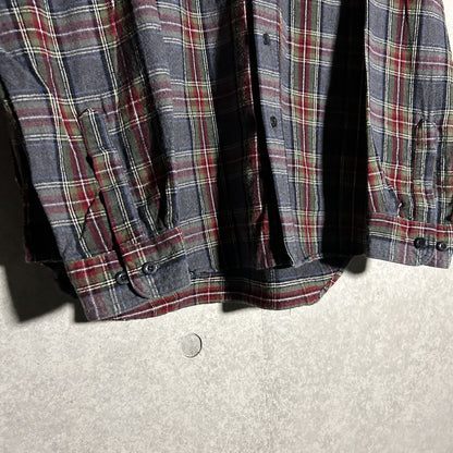 "L.L.Bean" gray check flannel shirt