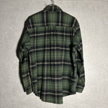 green heavy flannel check shirt