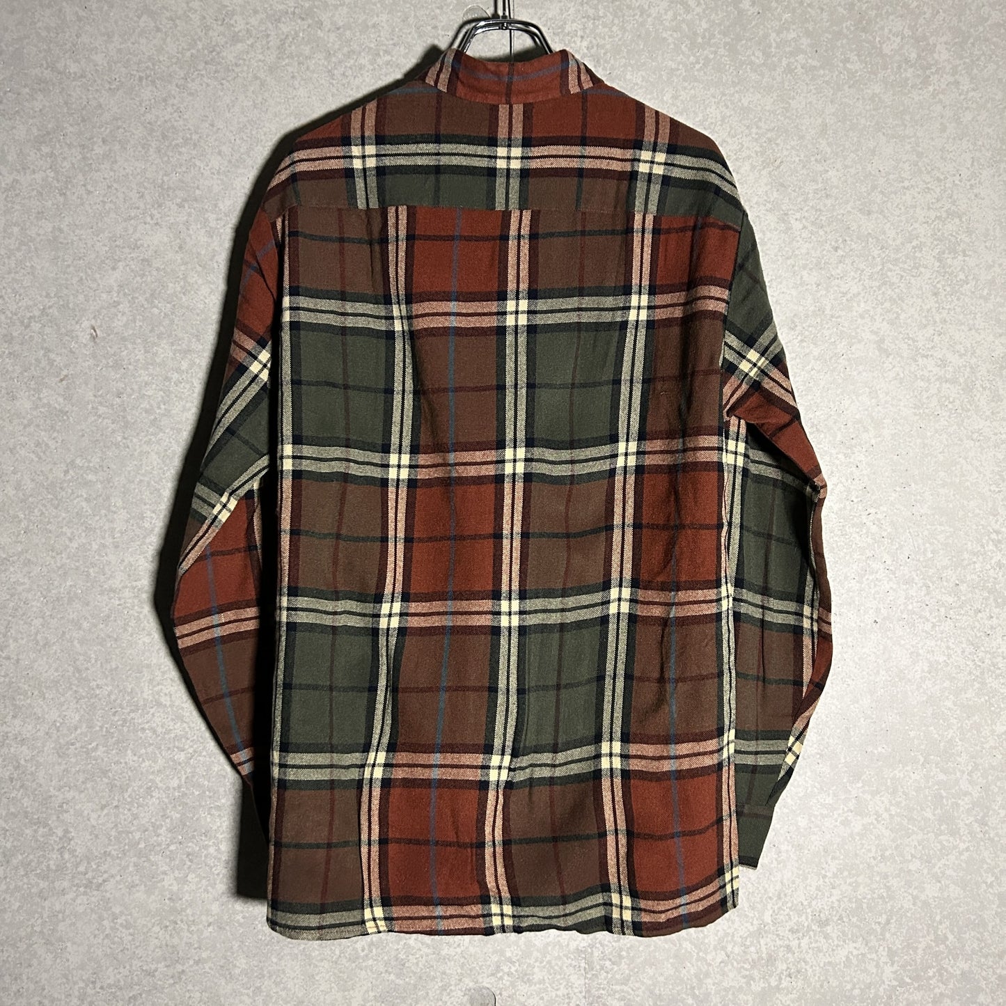 led × brown big check shirt