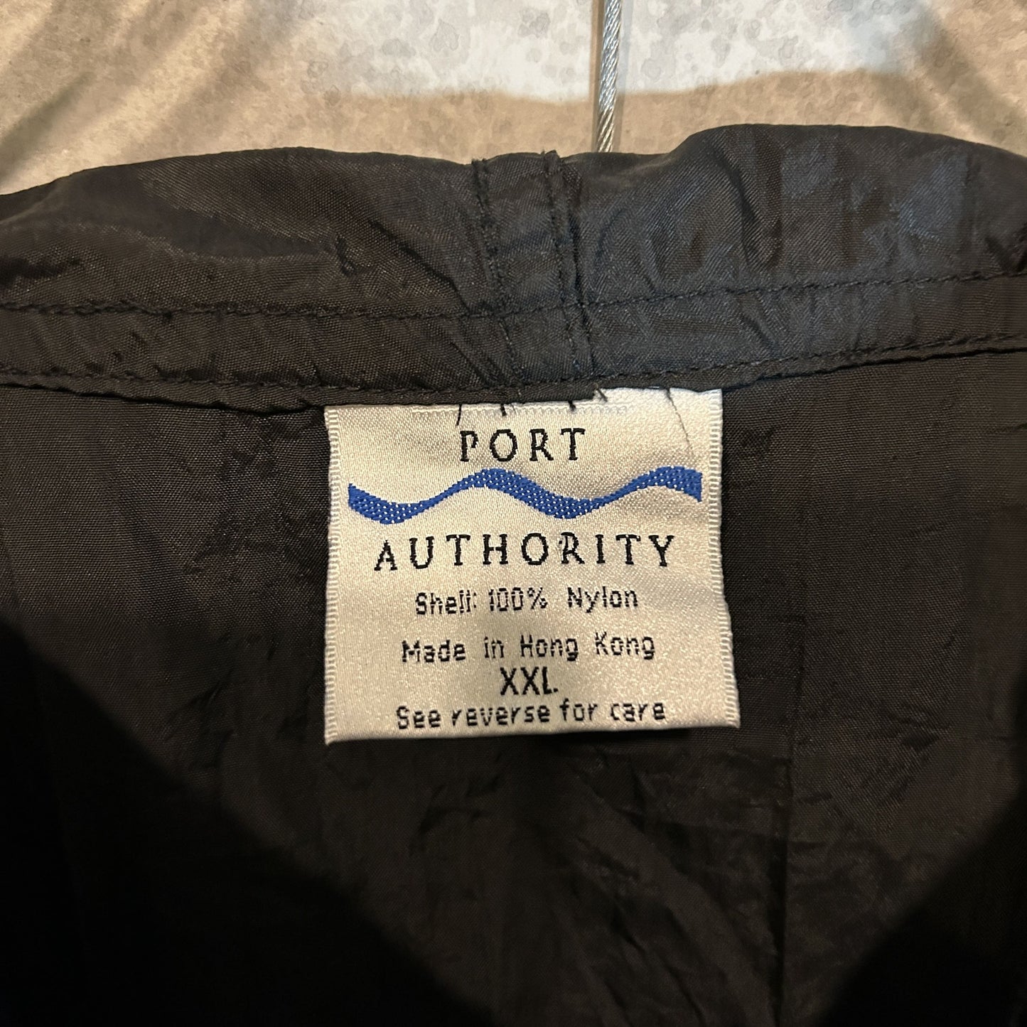 "PORT AUTHORITY" black nylon jacket