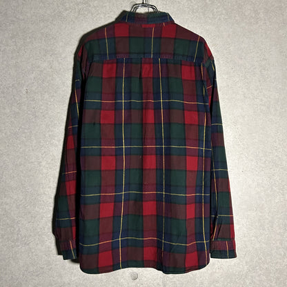 "L.L.Bean" red block check flannel shirt