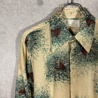 70s animal pattern print  shirt