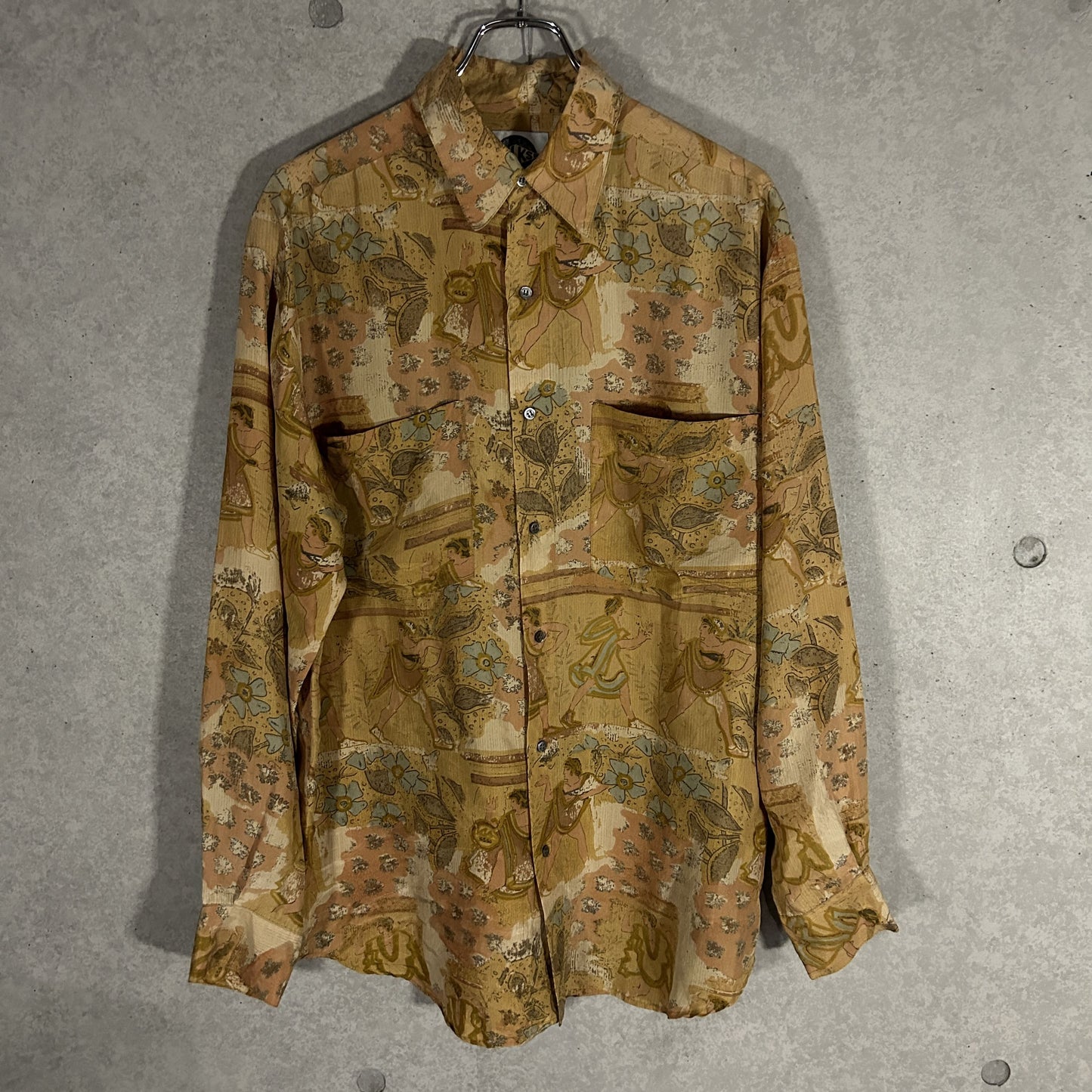 silk botanical & human design shirt