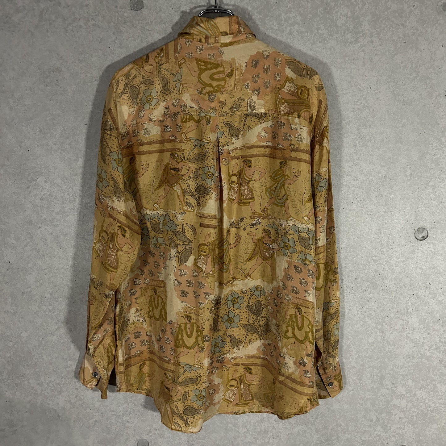 silk botanical & human design shirt