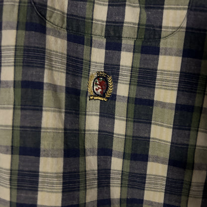 tommy green block check shirt